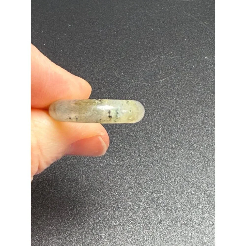 Natural Clear Quartz Sphere with Ring/Stand 38.8mm 2.9oz Healing Crystal Stone